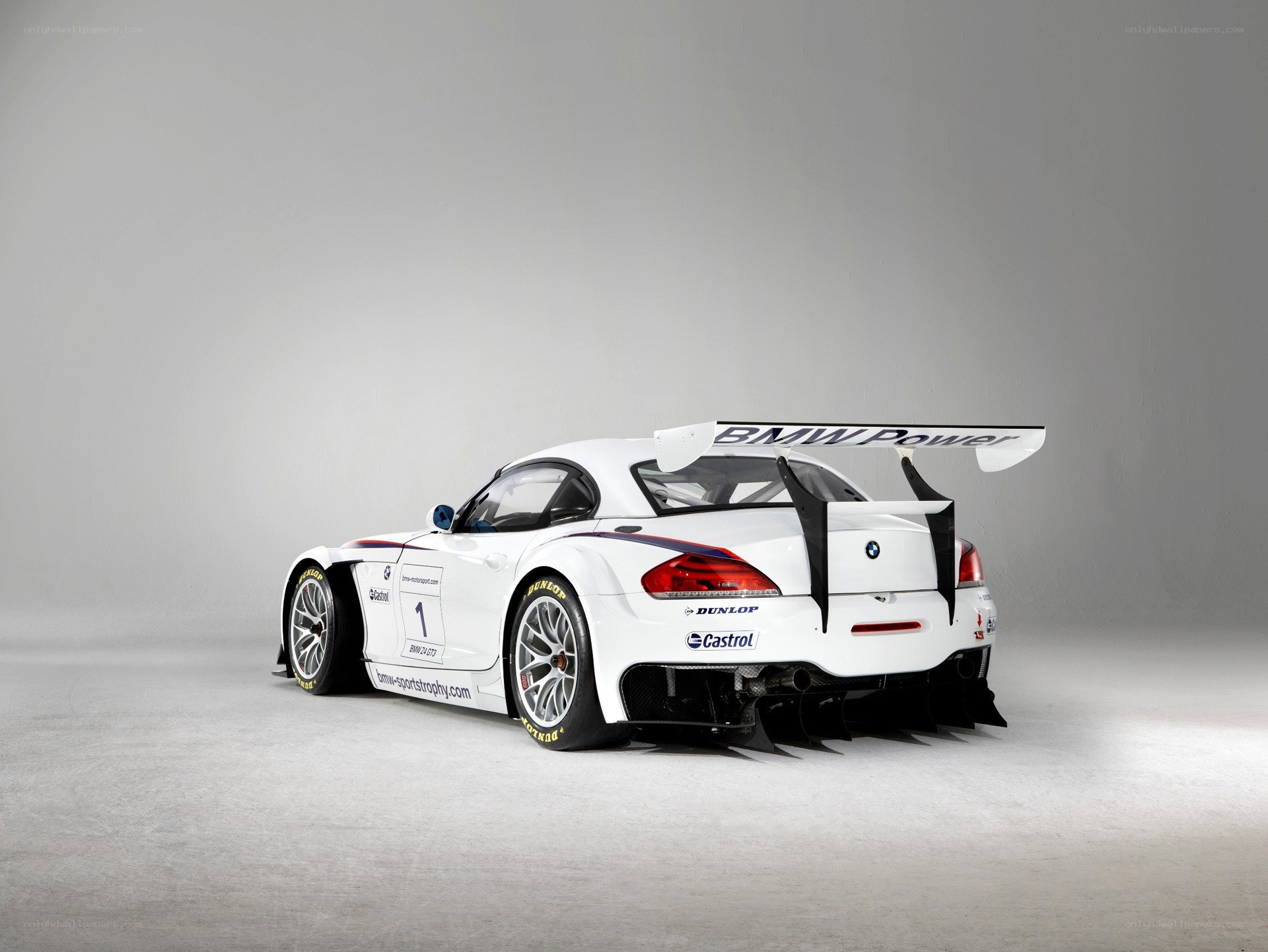 White BMW race car