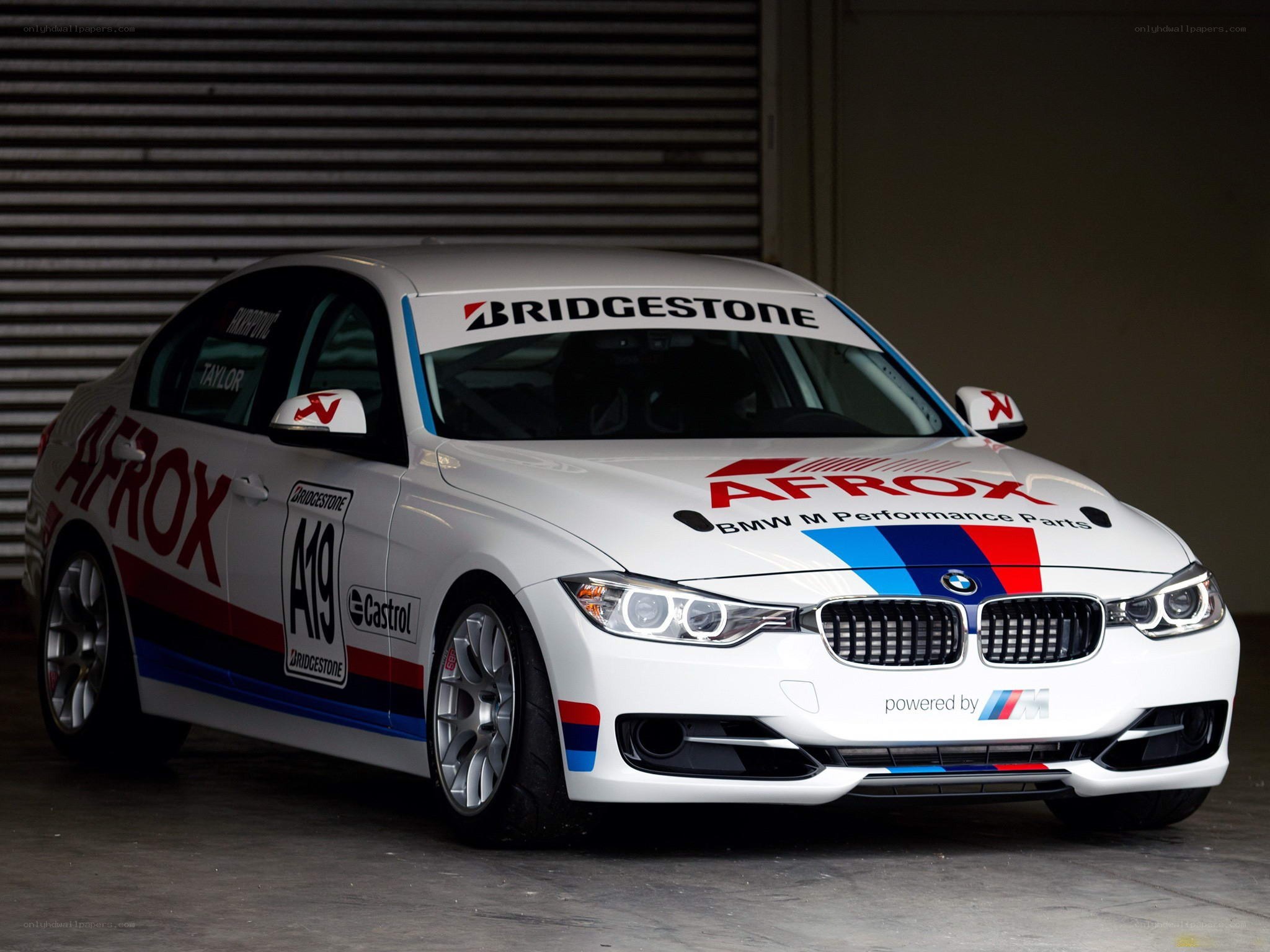 white bmw race car