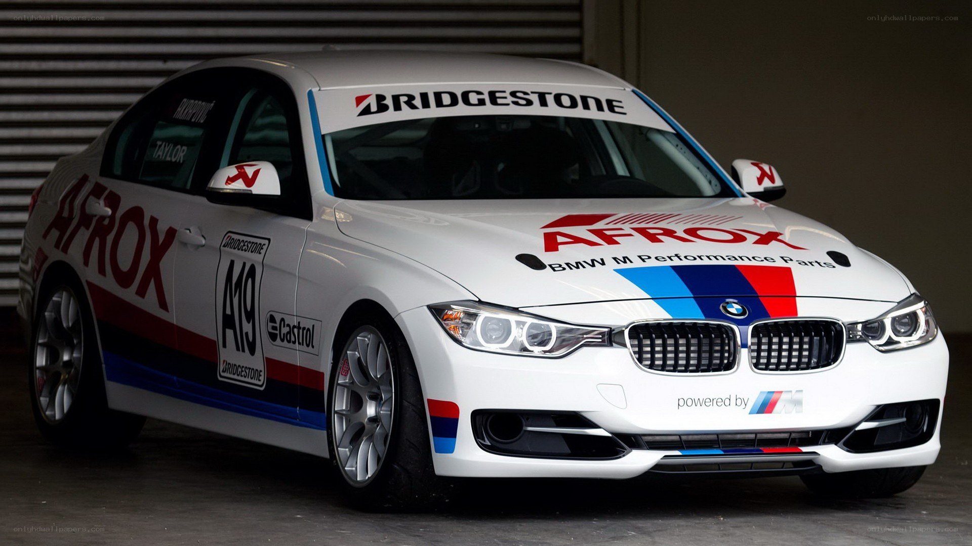 white bmw race car