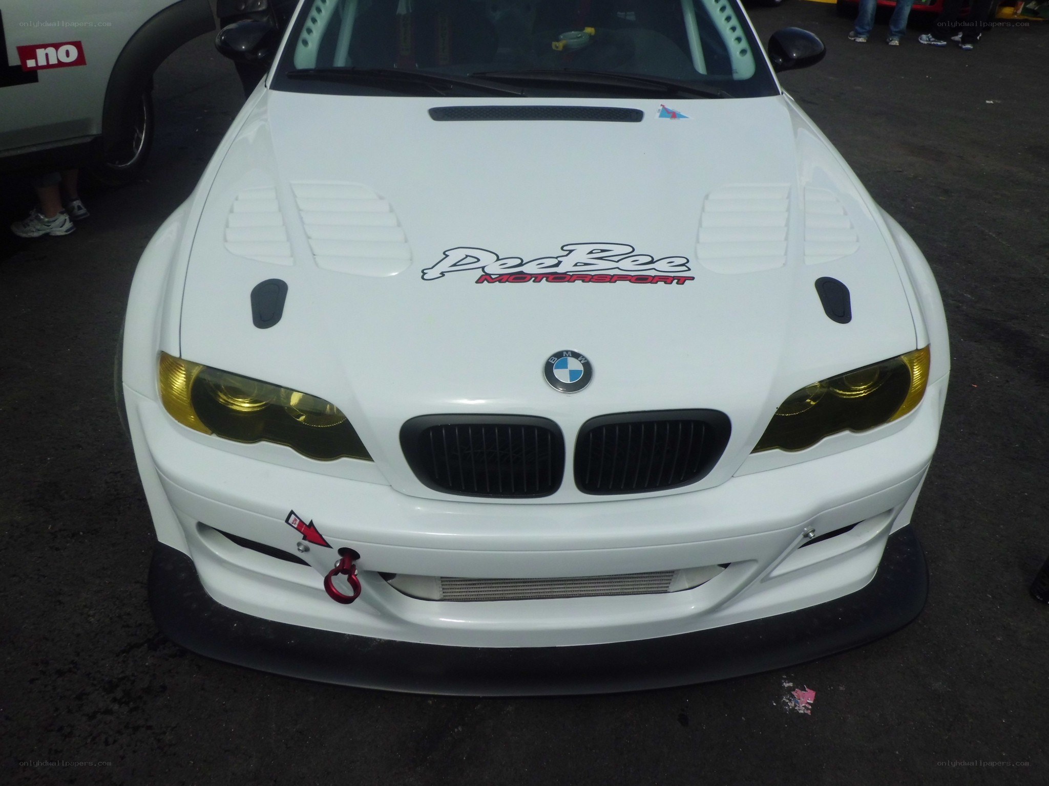 white bmw race car
