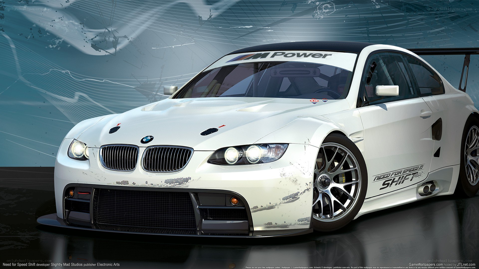 white bmw race car
