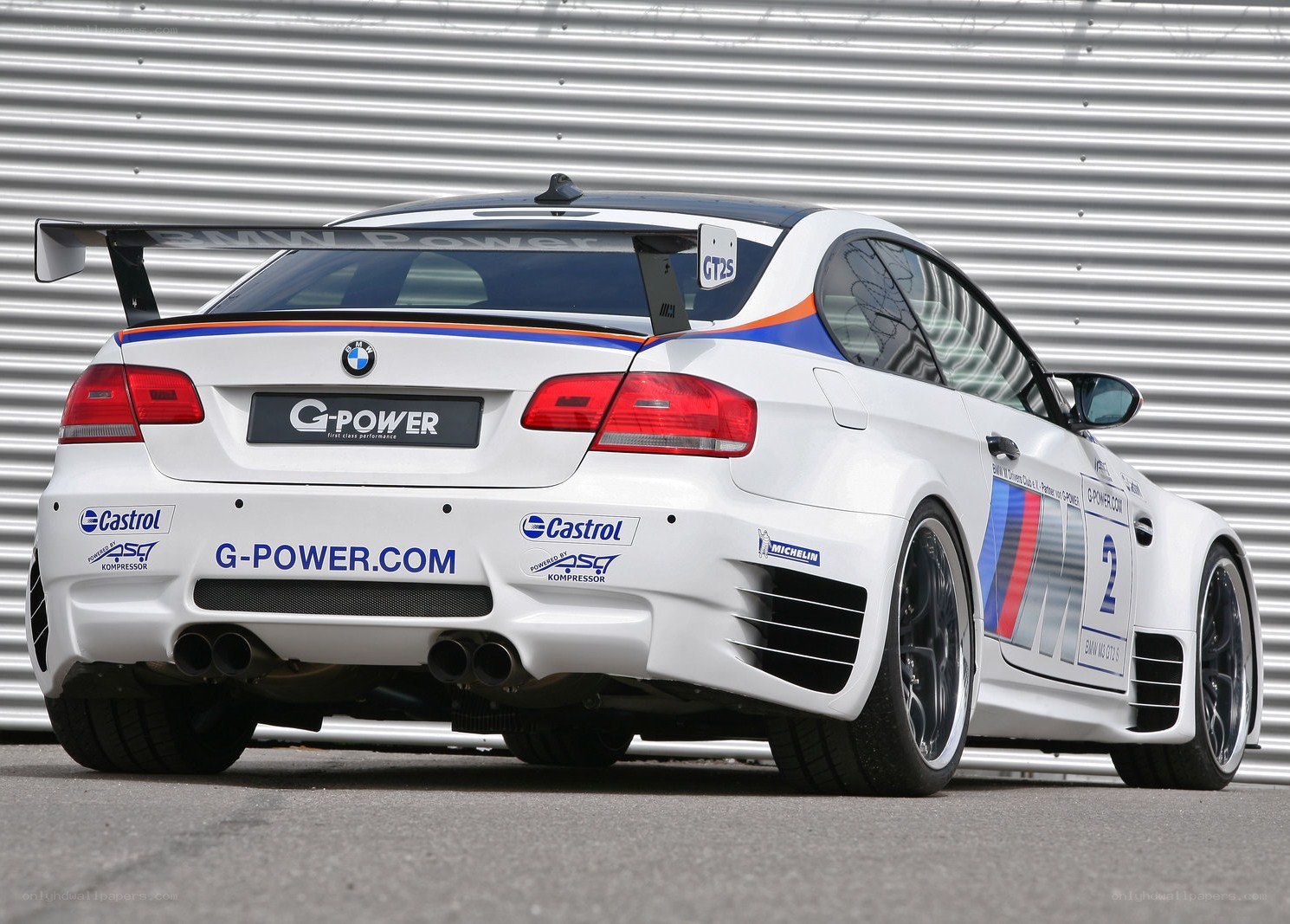 white bmw race car