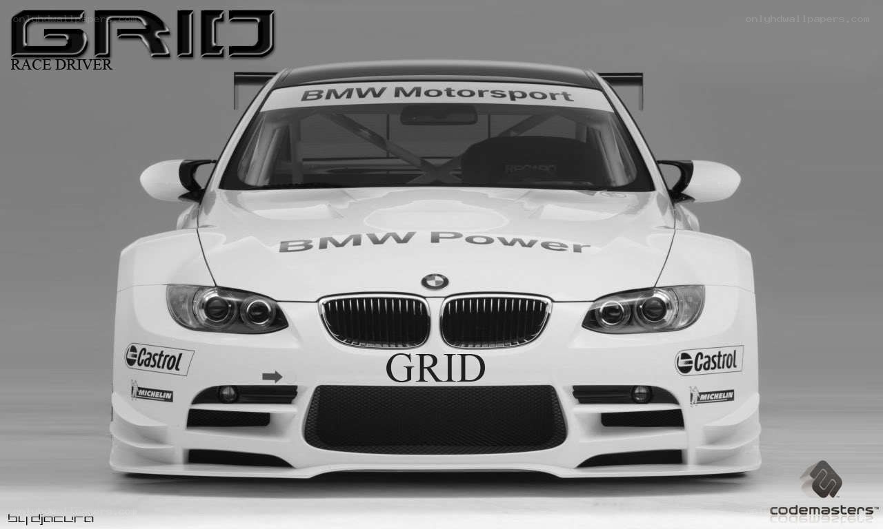 white bmw race car