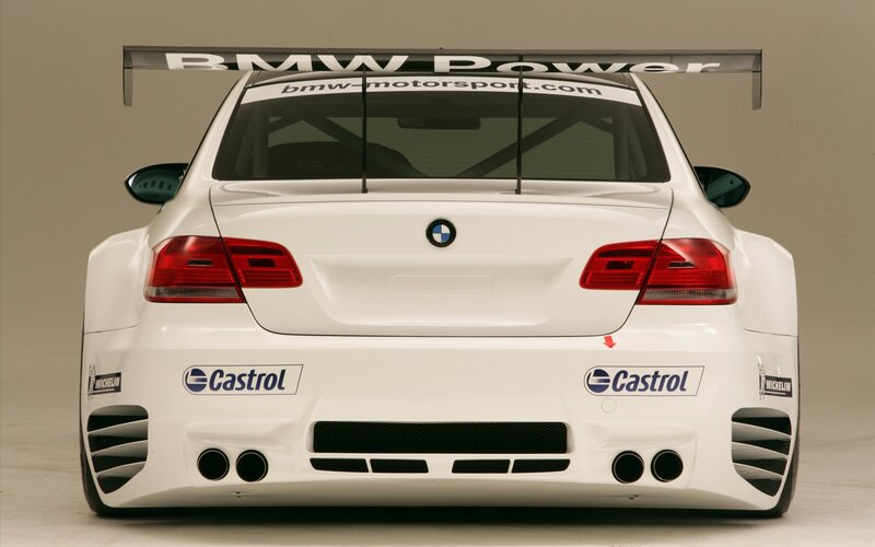 white bmw race car