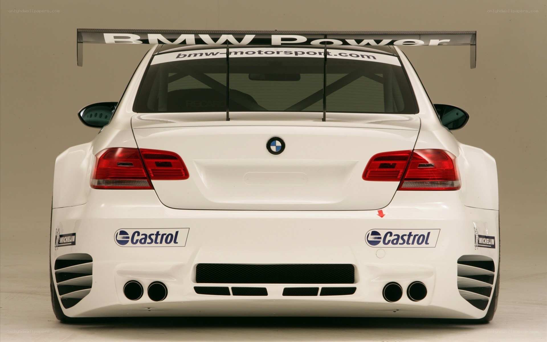 white bmw race car
