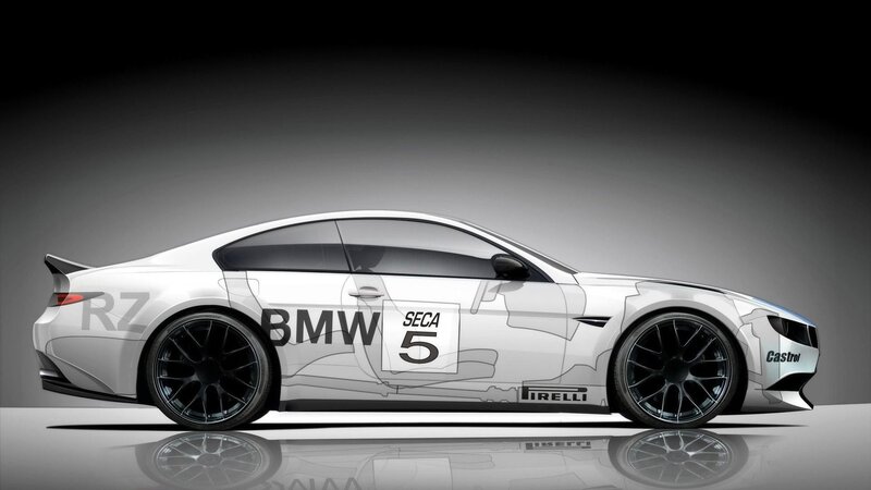 white bmw race car concept