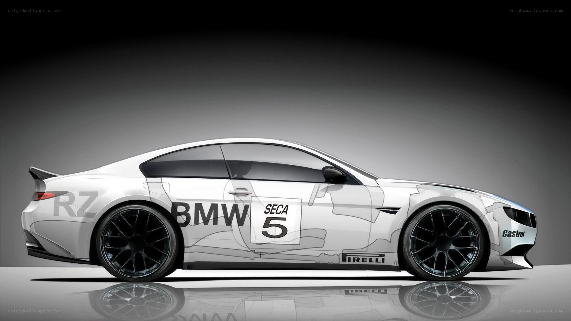 white bmw race car concept