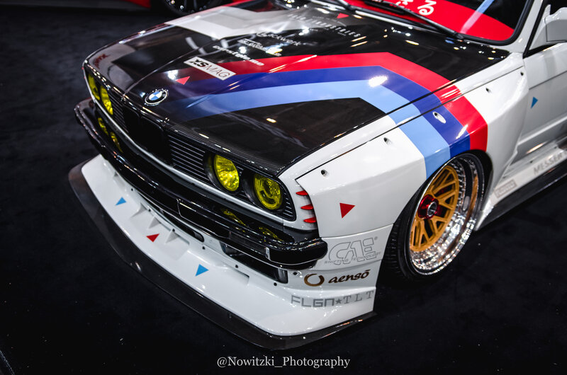 White Bmw Race Car — Dramatic, Photograph