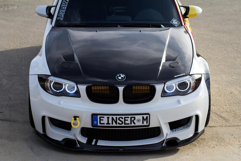 White BMW Race Car — Neutral, Afternoon
