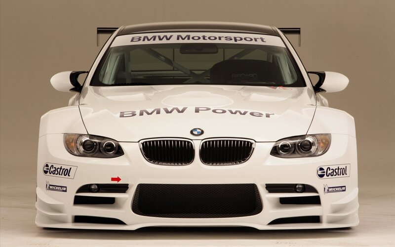 White BMW Race Car — Neutral, Photograph, Race Car