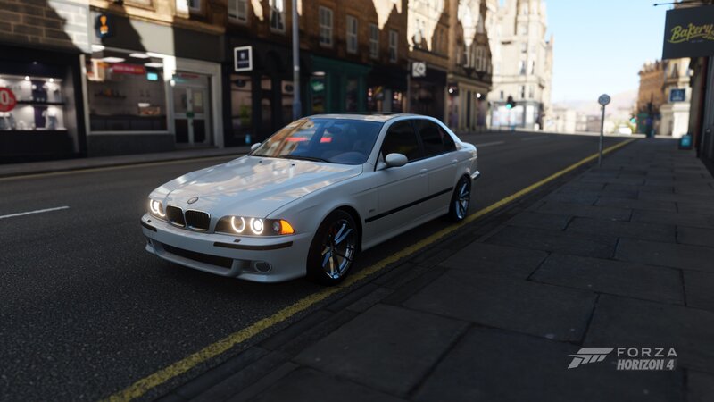White Bmw Sedan — Calm, Afternoon, 3d Render