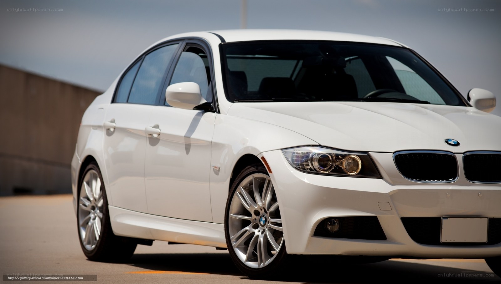 white bmw sedan car