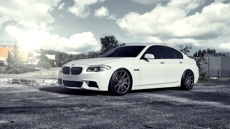 White Bmw Sedan — Dramatic, Afternoon, Photograph, Car, Asphalt