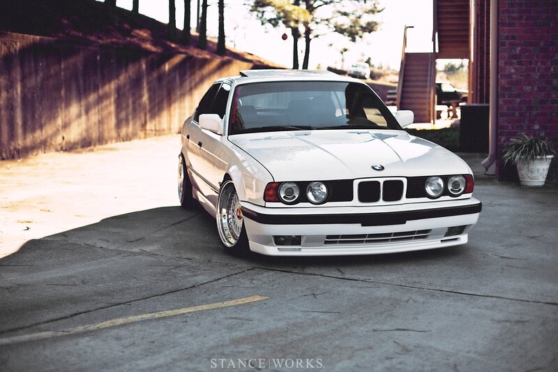 White Bmw Sedan — Dramatic, Afternoon, Photograph, Car, Potted Plant