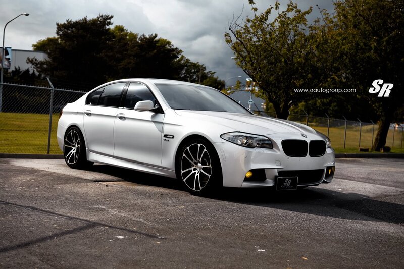 White Bmw Sedan — Dramatic, Afternoon, Photograph, Car, Trees