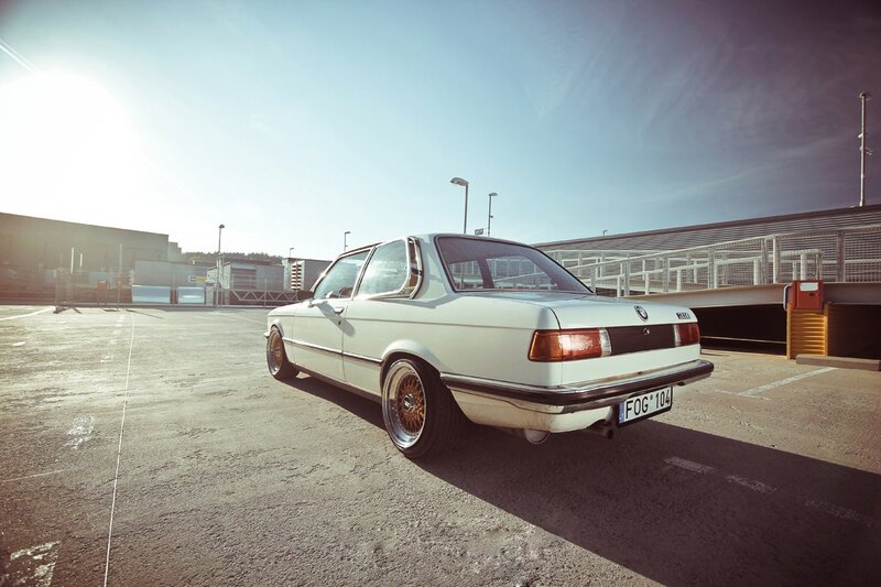 White Bmw Sedan — Dramatic, Afternoon, Photograph