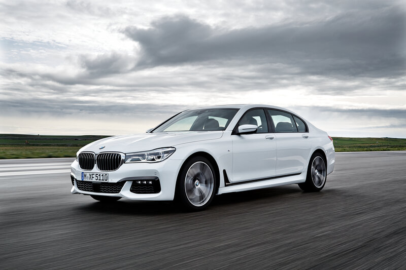 White BMW Sedan — Dramatic, Photograph, Car, Road
