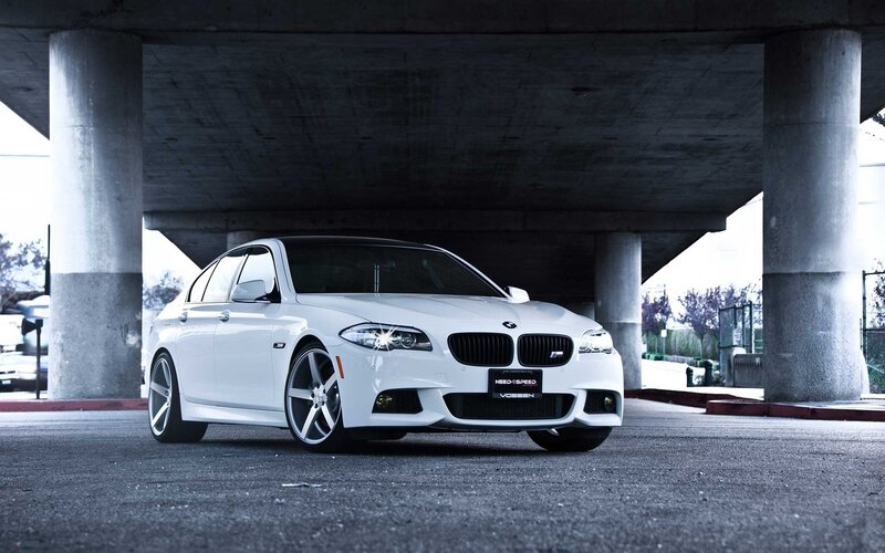 White BMW Sedan — Dramatic, Photograph, Car, Underpass