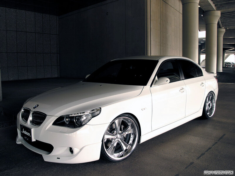 White Bmw Sedan — Dramatic, Photograph