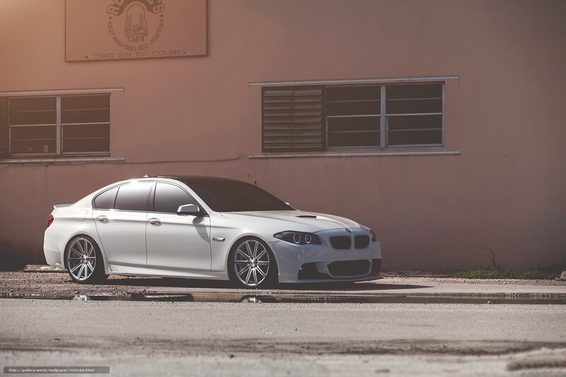 White Bmw Sedan — Dramatic, Sunset, Photograph, Car, Building