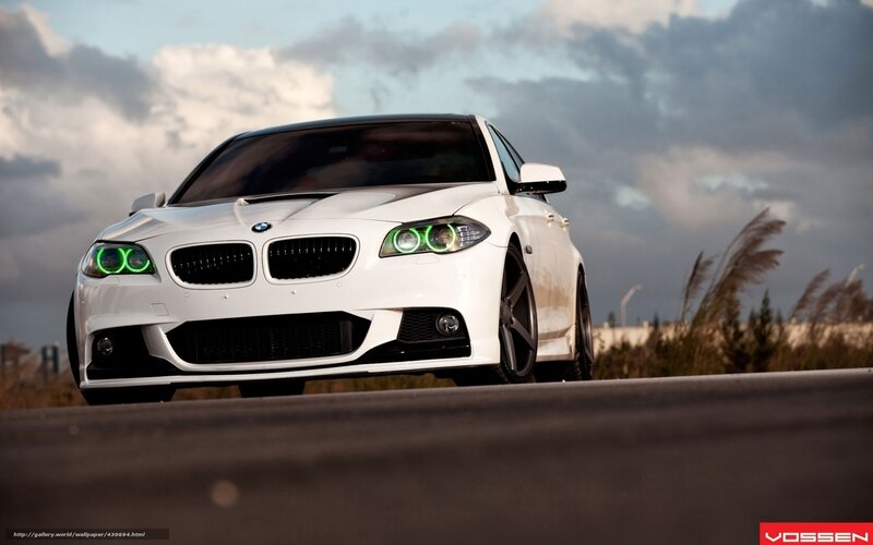 White Bmw Sedan — Dramatic, Sunset, Photograph, Car