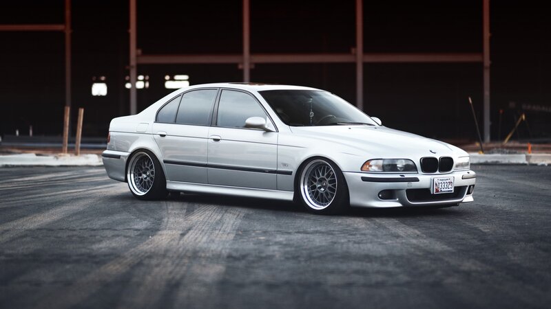 White Bmw Sedan — Silver, Dramatic, Night