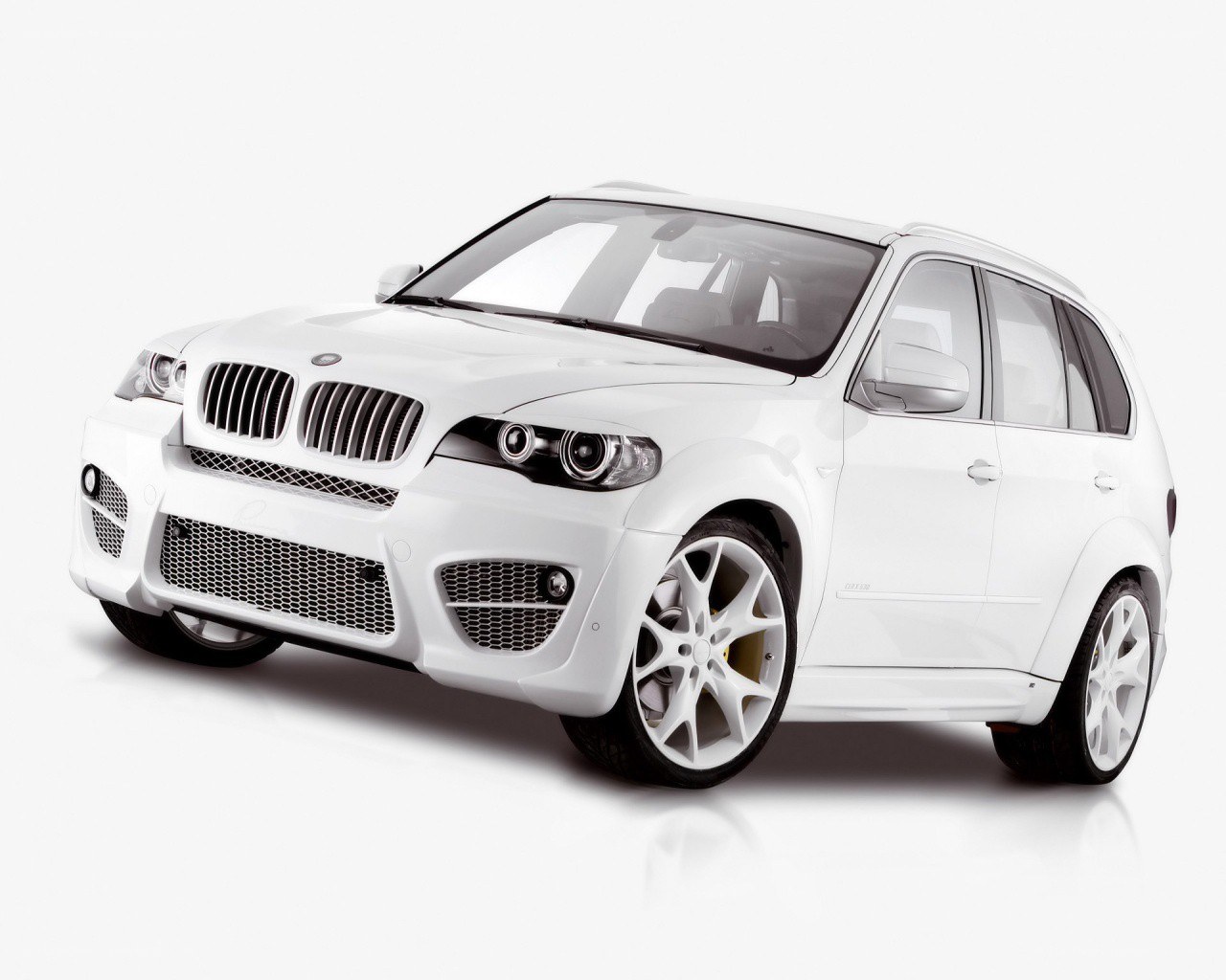 white bmw suv