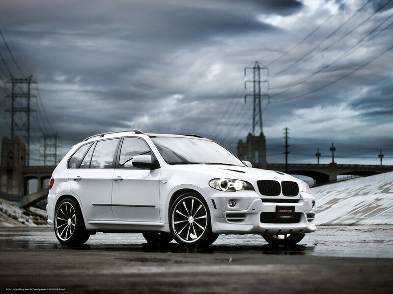 White BMW SUV — Dramatic, Photograph, Bridge