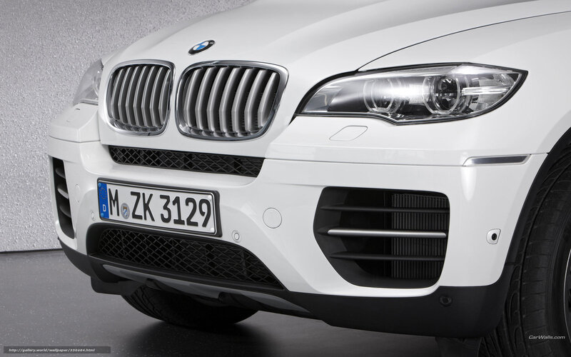 white bmw suv front view