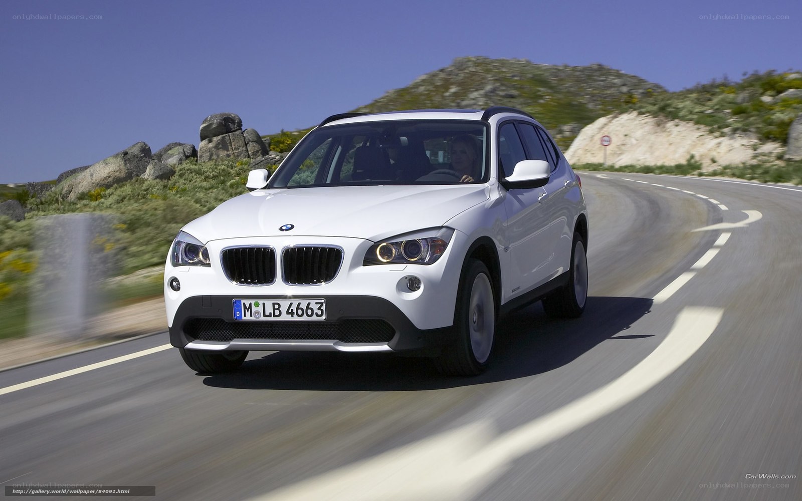 white bmw suv on winding road