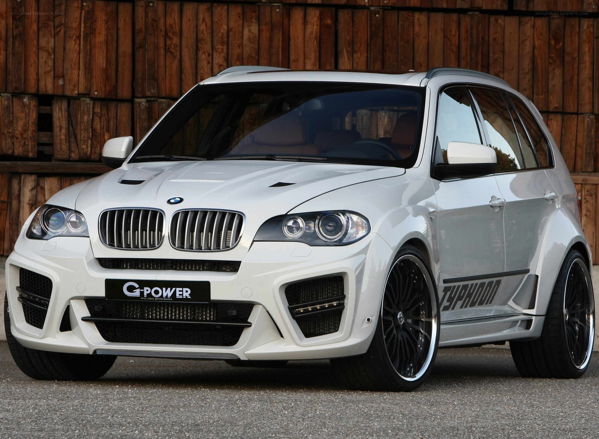 white bmw suv with g-power kit
