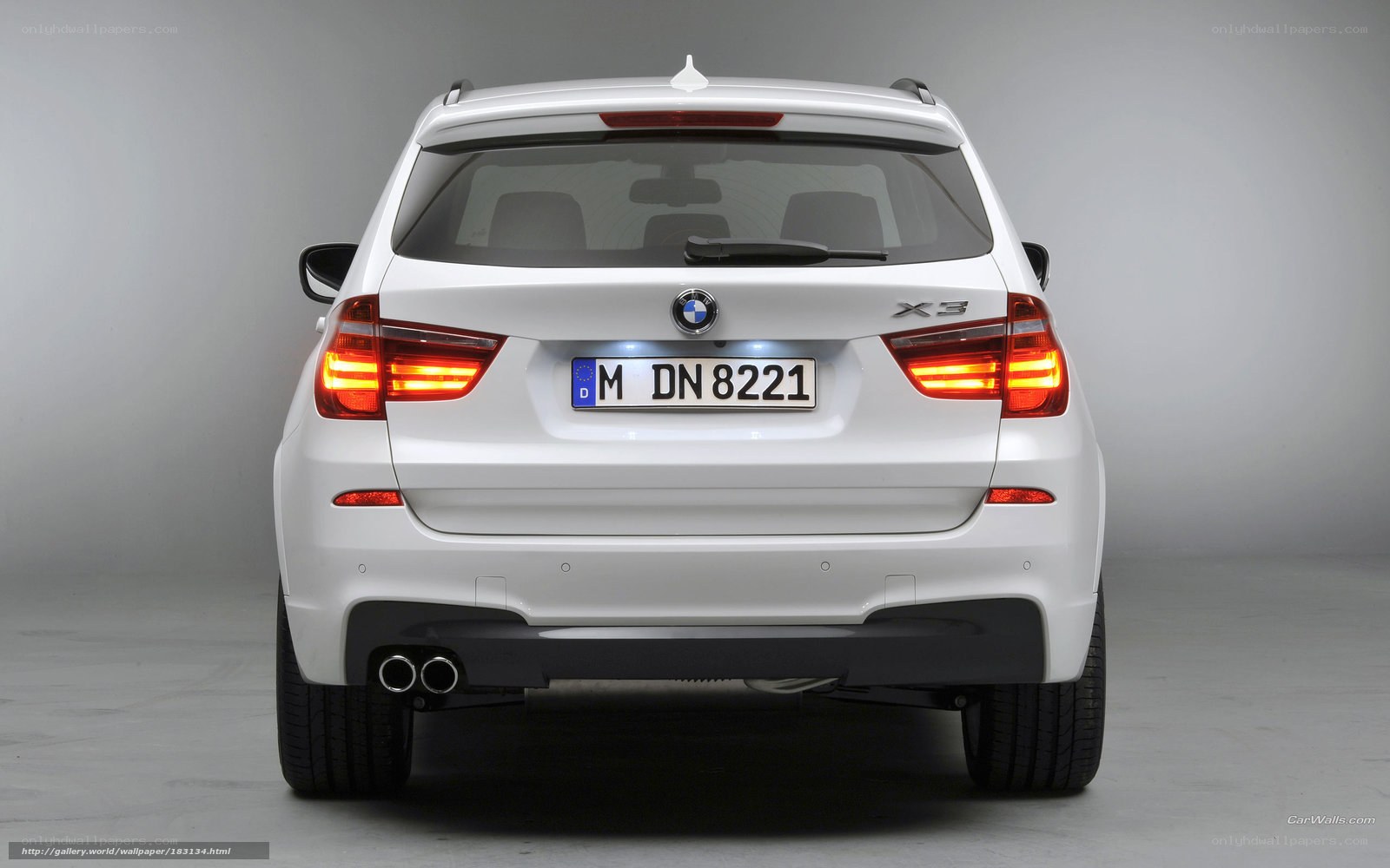 white bmw x3 suv rear view