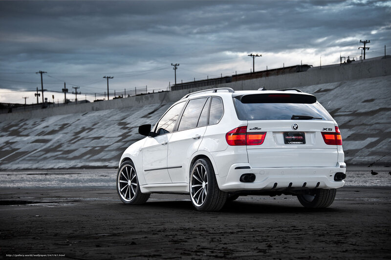 White BMW X5 SUV — Dramatic