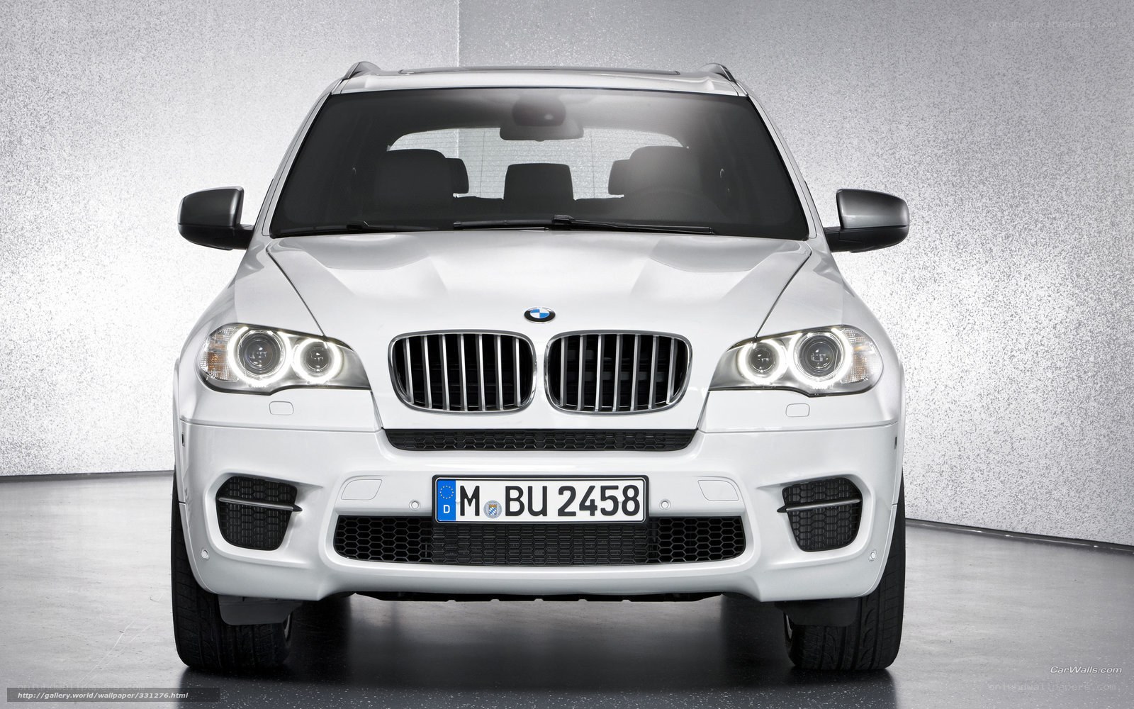 White BMW X6 front view