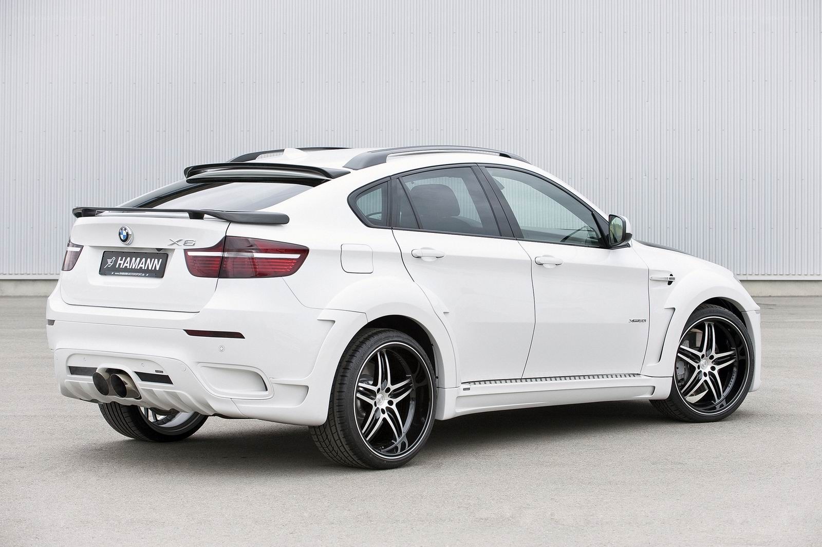 white bmw x6 hamann