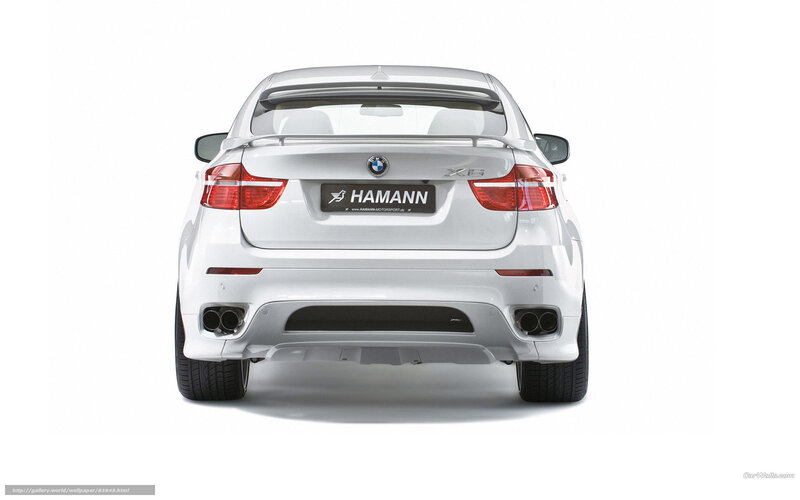 white bmw x6 hamann rear view