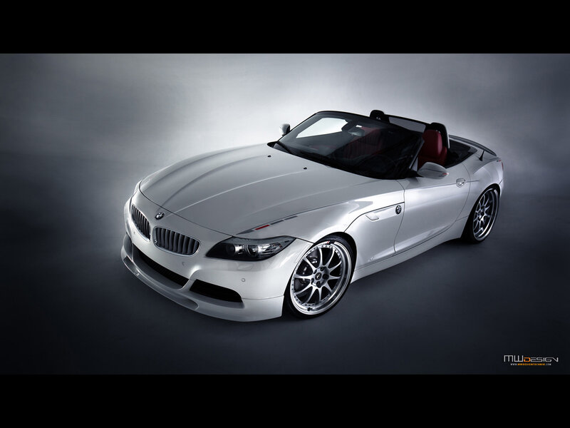 White BMW Z4 Convertible — Dramatic