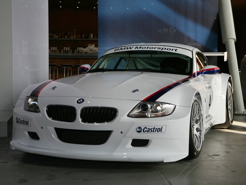 White BMW Z4 GT3 race car