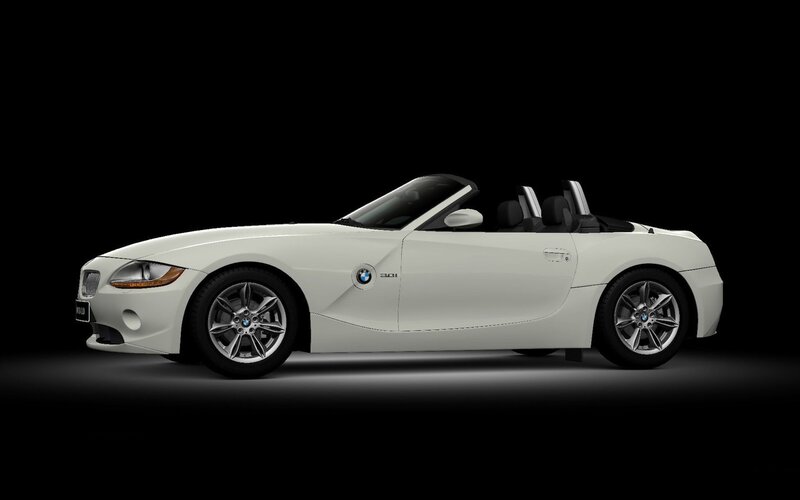 White BMW Z4 Roadster — Dramatic