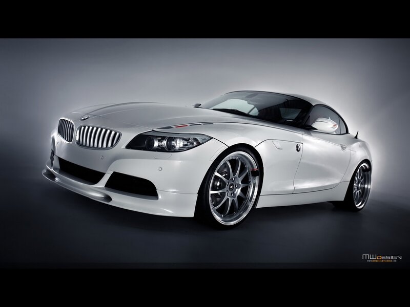 White BMW Z4 sports car