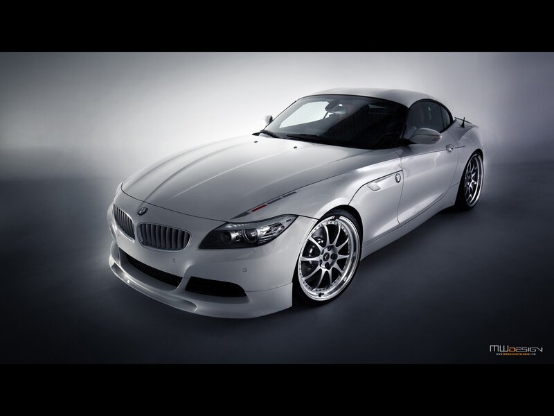 White BMW Z4 sports car