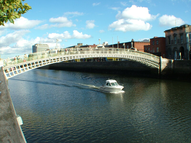 White Boat under Bridge