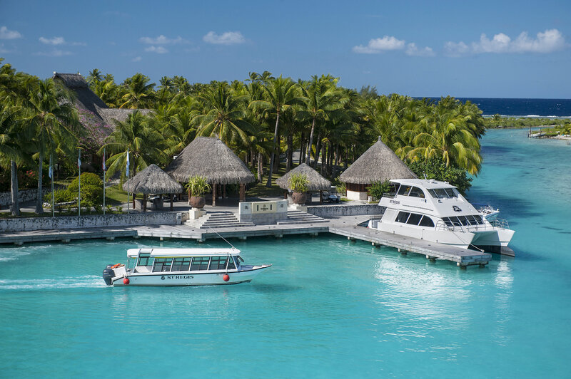 White Boats at Dock — Blue