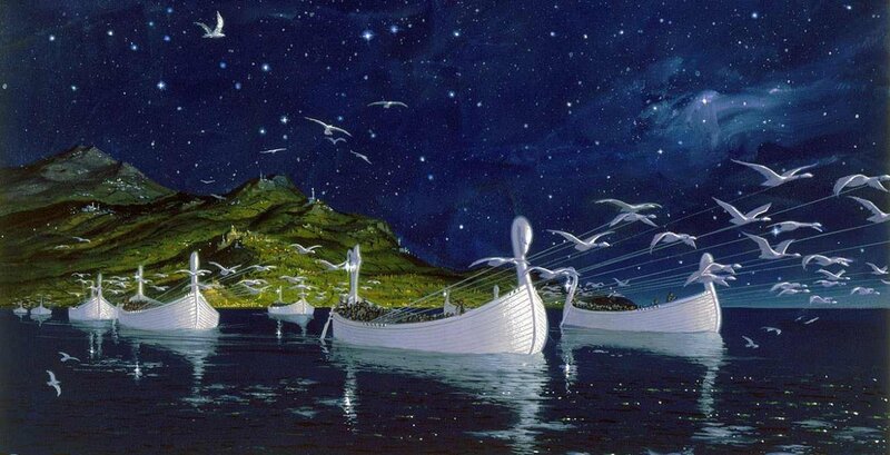White Boats on Water