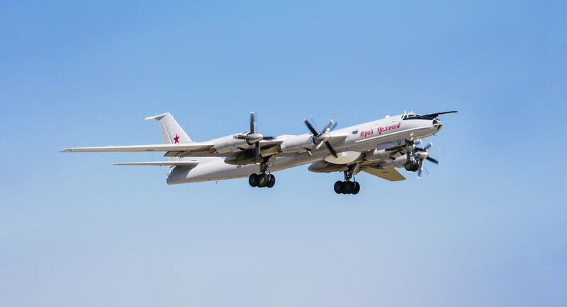 White Bomber Aircraft — Clear