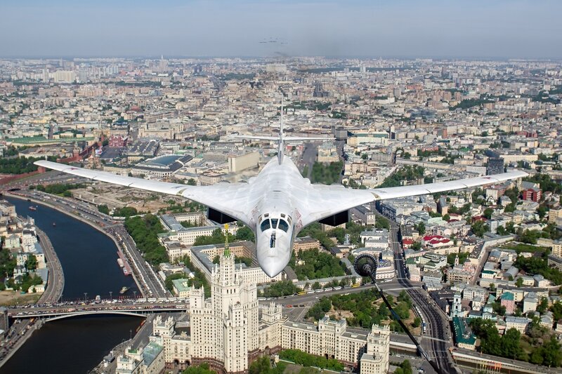 White Bomber Aircraft — Dramatic