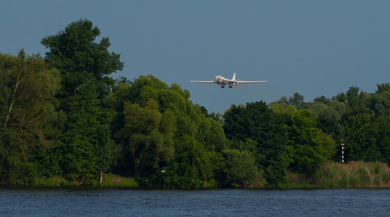 White Bomber Aircraft — Green