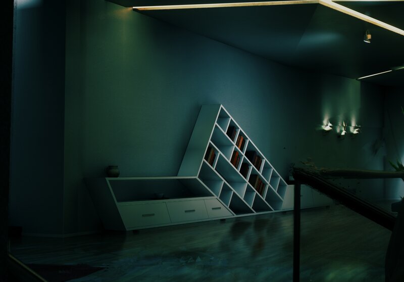 White Bookshelf Unit