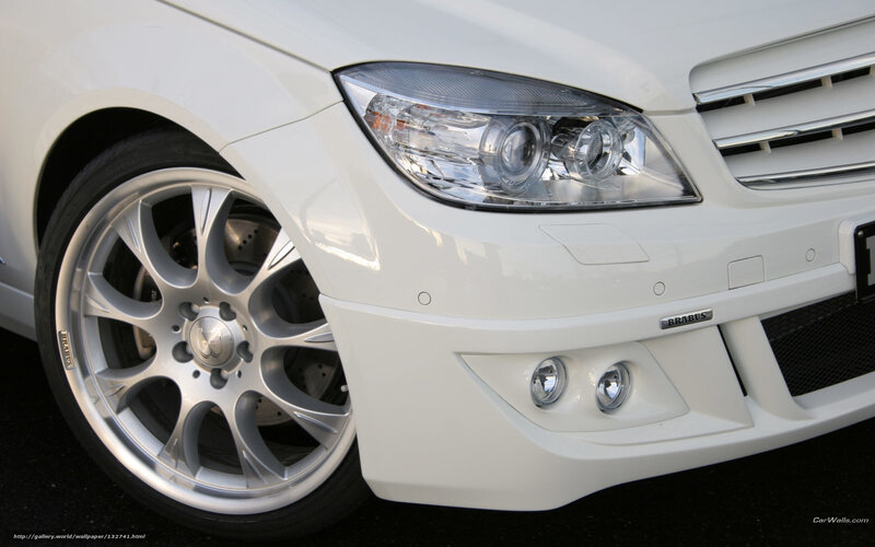 white brabus car front view
