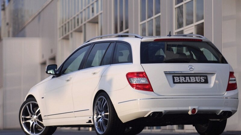 White Brabus Car — Neutral, Afternoon, Photograph, Building
